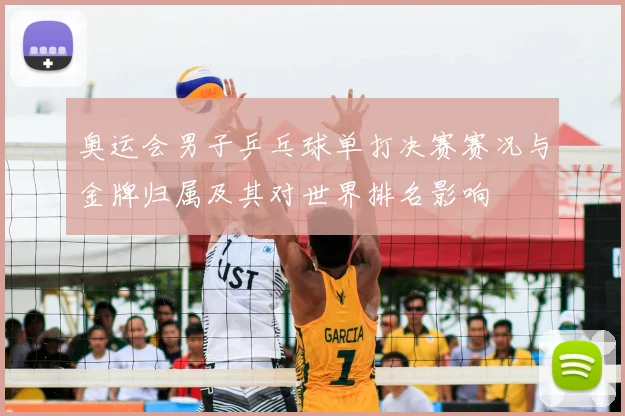 奥运会男子乒乓球单打决赛赛况与金牌归属及其对世界排名影响